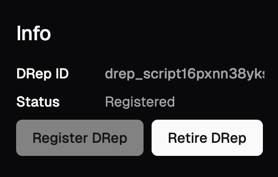 DRep registration